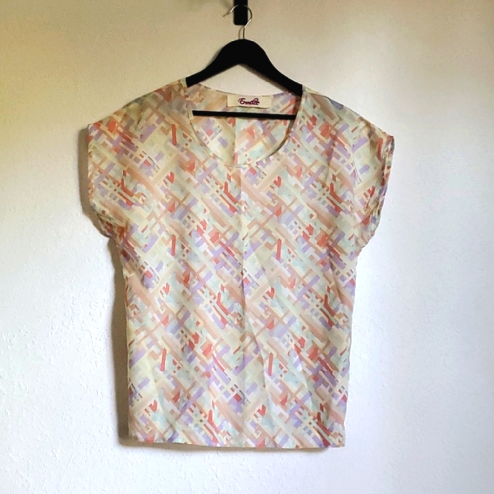 Emmelee Color Block Shell Top M - Picture 4 of 6